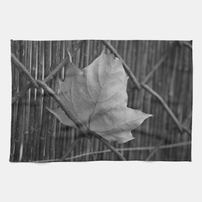 Feuille d'érable sèche - Serviette (Horizontal)