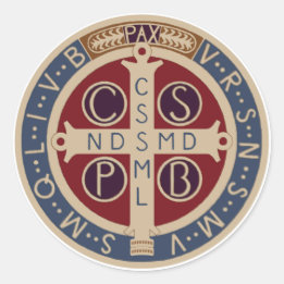 Feuille des stickers de la Médaille Saint-Benoît