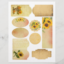 Feuille d'illustrations du carnet de tournesol