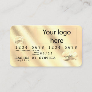 Feuille d'or Carte de crédit ajoutez votre logo