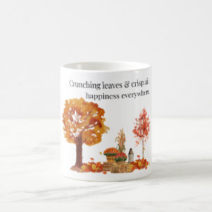 Feuille et canne à air comprimé - Mug d'automne
