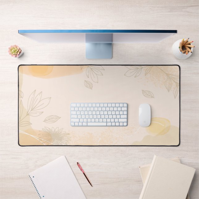Feuille Gold Tropical Personnalisable Abstrait (Bureau 1)