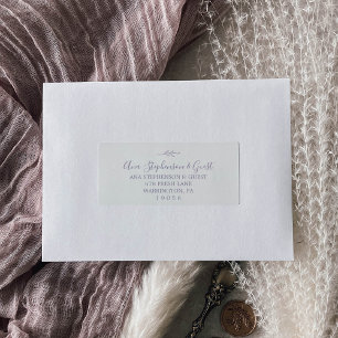 Feuille minimale Dusty Purple Étiquettes de adre