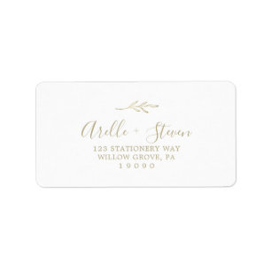 Feuille minimale   Étiquettes de adresse d'or
