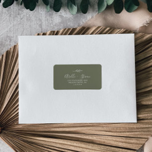 Feuille minimale   Étiquettes de adresse vert fonc