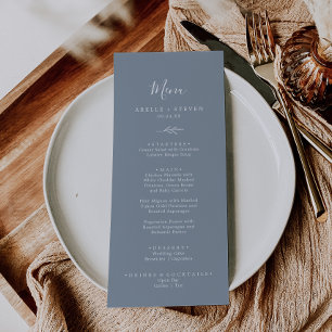 Feuille minimale   Menu Mariage bleu et blanc