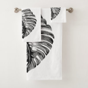 Feuille Monstère noire et blanche