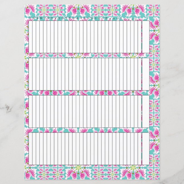 Feuille papier de suivi (Devant)