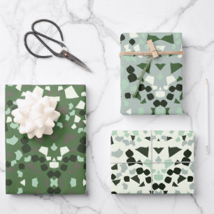 feuille papier d'emballage en terre cuite terrazzo