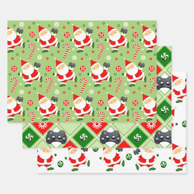 Feuille papier d'enveloppement de cadeaux du joueu (Lot)