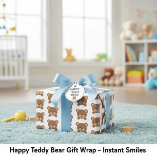 Feuille papier d'enveloppement d'ours en peluche