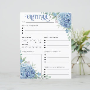 Feuille papier journal Blue Hydrangea Gratiea