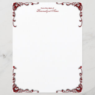Feuille papier non doublée d'élégance baroque