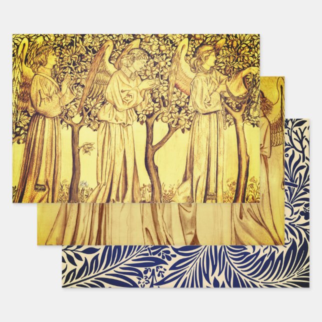 Feuille plat de papier enveloppant William Morris  (Lot)