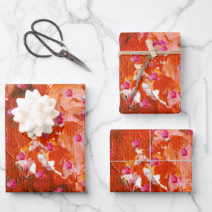 Feuille plat Valentine Reds Wrapper Papier Jeu de