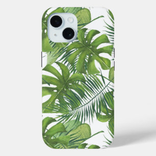 Feuille tropical iPhone 15 Coque