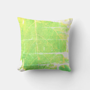 Feuille verte de vigne Ciel bleu Coussin de focus 