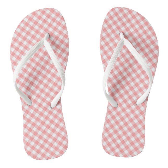 Feuilles à tongs Orange En vichy (Semelle)