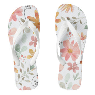 Feuilles à tongs pour adultes imprimées florales