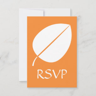 Feuilles automnales de la carte RSVP Orange