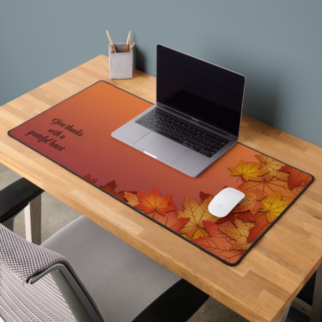 Feuilles automnales de texte personnalisées Inspir (Bureau 2)