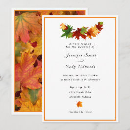 Feuilles automnales Personnaliser la Faire-part de