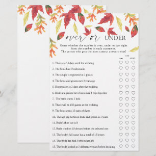 Feuilles automnales - Plus ou sous la douche nupti