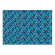 Feuilles bleus tropicaux avec Motif Golden Outline