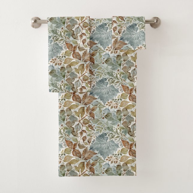 Feuilles botaniques bleues et Brown (En situation)