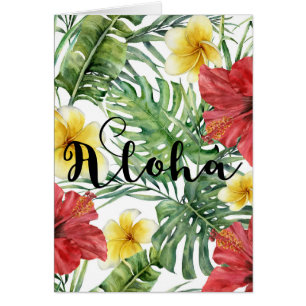 Feuilles botaniques tropicaux et fleurs Floral Alo