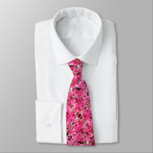 Feuilles Cravate rose hommes