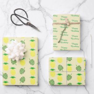 Feuilles d'ananas et de palmiers tropicaux d'été