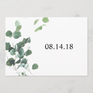 Feuilles d'aquarelle enregistrer la carte de date 
