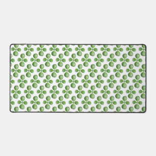 Feuilles d'arbre en Jade Vert sur Fond Blanc