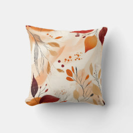 Feuilles d'automne Abstraites Coussin décoratif co