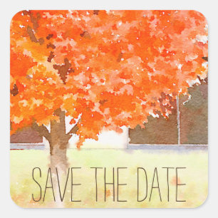 Feuilles d'automne aquarelle   Sticker Mariage de 