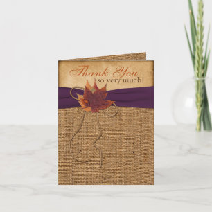 Feuilles d'automne, Carte de remerciements PHOTO F