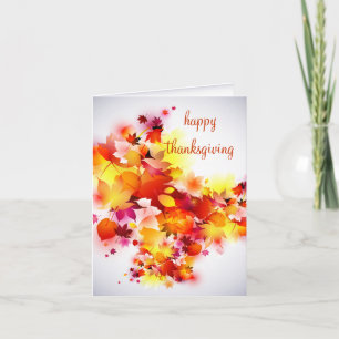 Feuilles d'automne Carte pour notes Bon thanksgivi