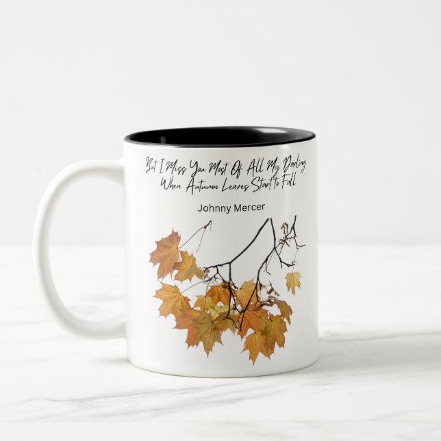 Feuilles d'automne Citer café Mug (Gauche)