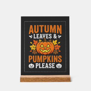 Feuilles d'automne Citrouille Halloween Design