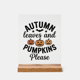 Feuilles d'automne Citrouilles S'il vous plaît Vin