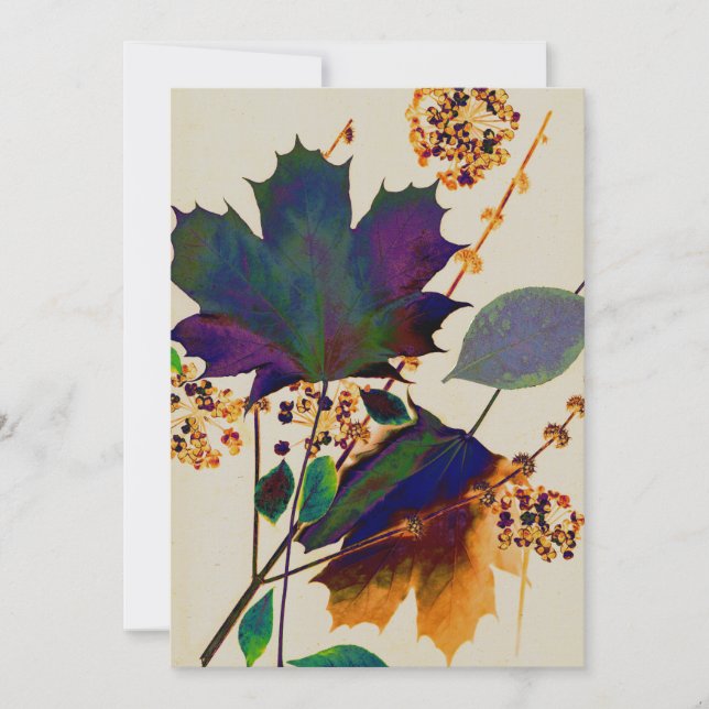 Feuilles d'automne Colonnes royales Carte de remer (Devant)