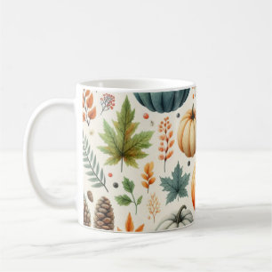 Feuilles d'automne de l'aquarelle de la Mug citrou