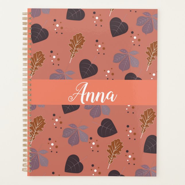 Feuilles d'automne élégantes Carnet personnalisé (Devant)