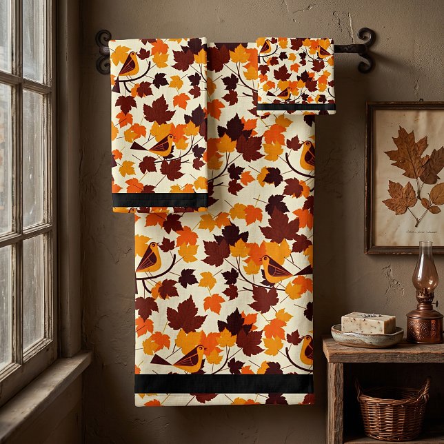 Feuilles d'automne et oiseaux (Créateur téléchargé)