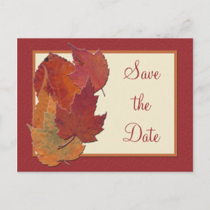 Feuilles d'automne II Enregistrer la date Carte po