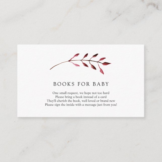 Feuilles d'automne Livres pour Baby insert carte (Devant)