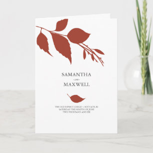Feuilles d'automne Modèle du programme de mariage 