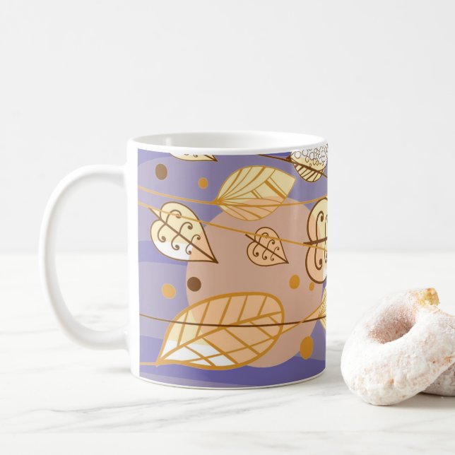 Feuilles d'automne Mug (Avec donut)