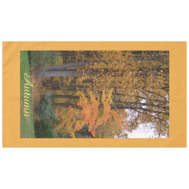 Feuilles d'automne Nappe de table (Devant (Horizontal))
